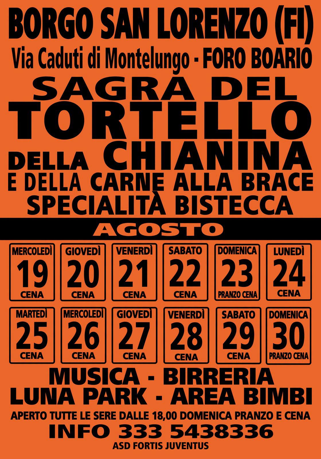 Affiche de Sagra del Tortello della Chianina e della Carne alla Brace