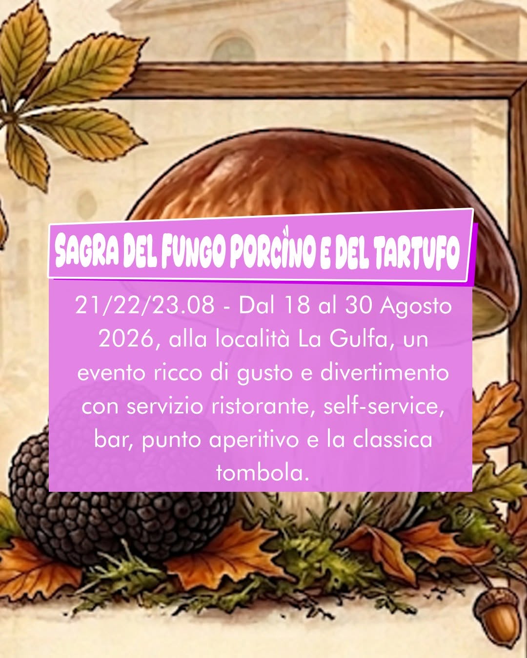 Affiche de Sagra del Fungo Porcino