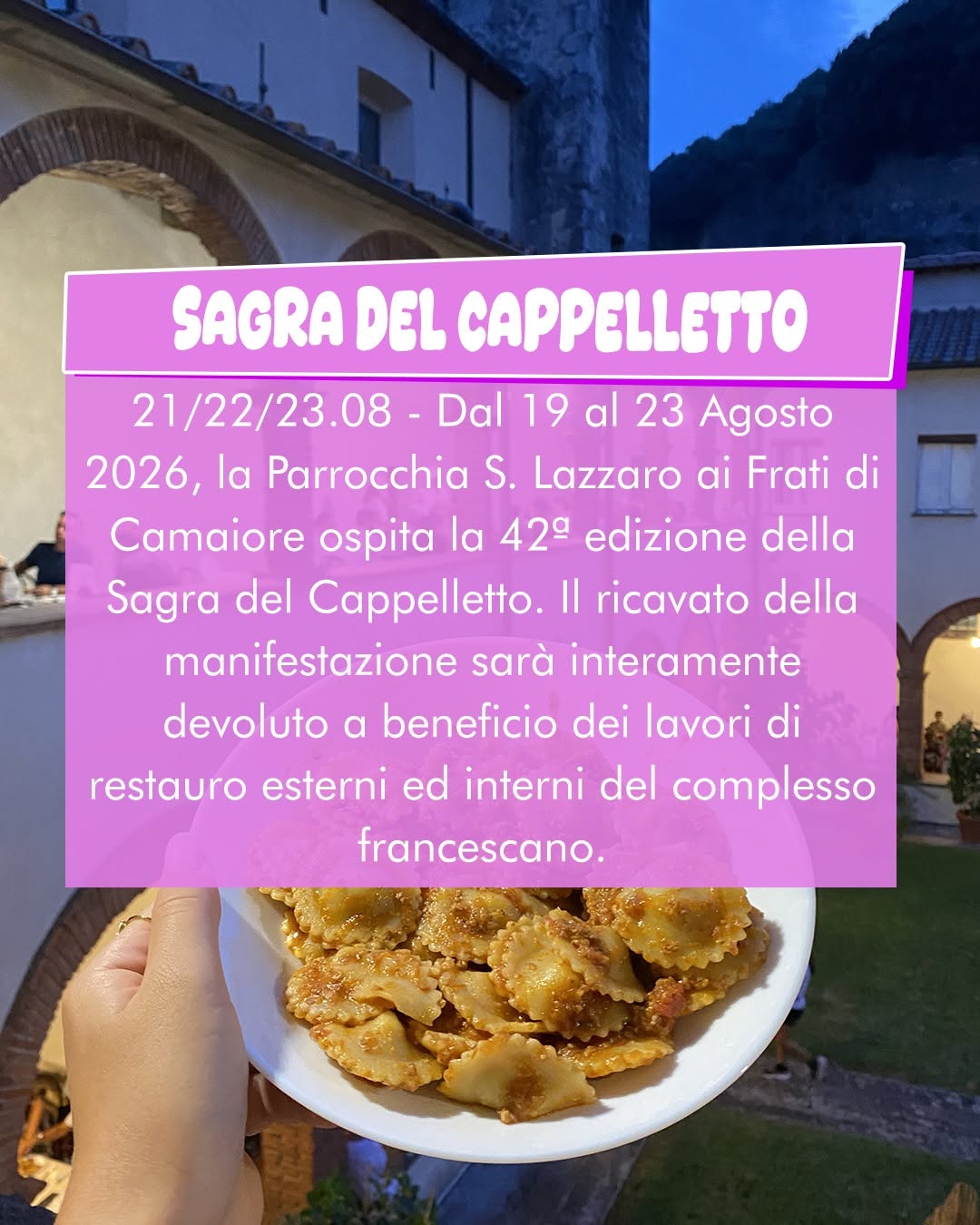 Affiche de 42ª Sagra del Cappelletto