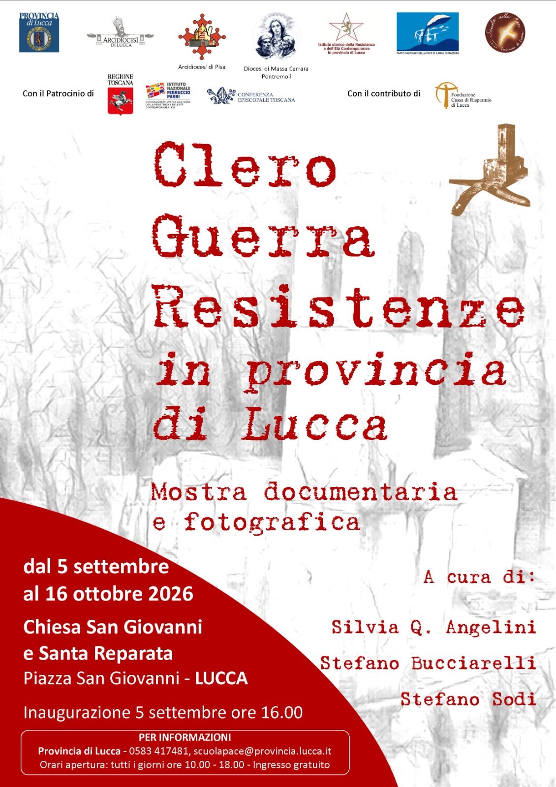 Poster for Clero Guerra Resistenze in provincia di Lucca