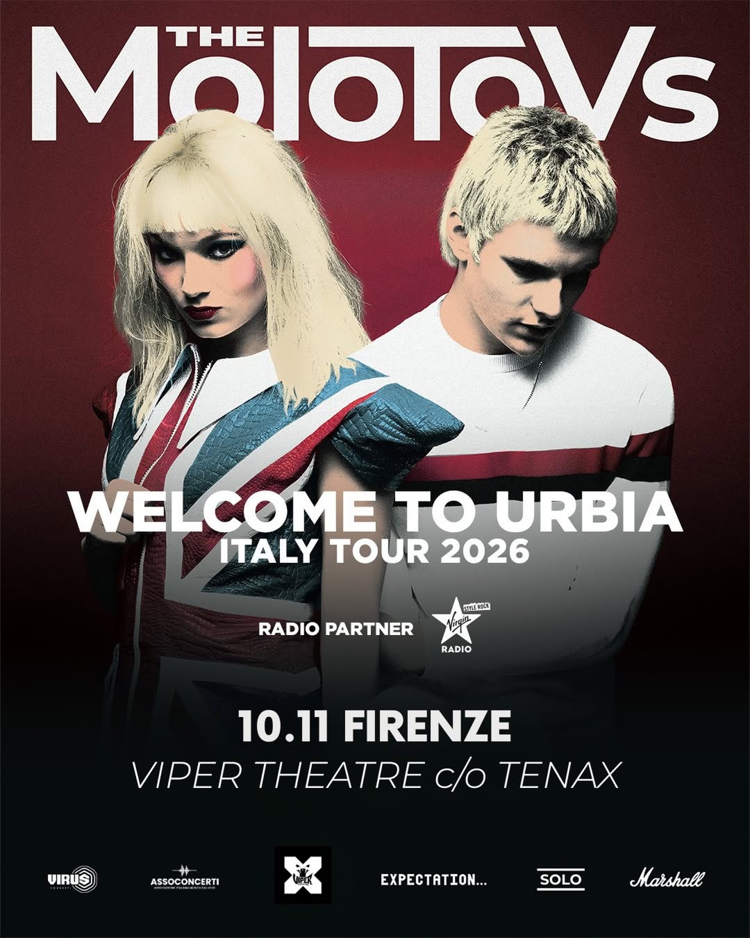 Poster for The Molotovs - Welcome to Urbia Italy Tour 2026